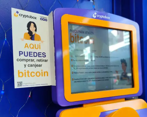Cajero Cryptobox para comprar, vender y canjear bitcoin